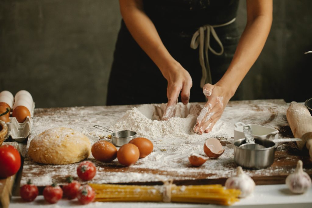 Women making bread