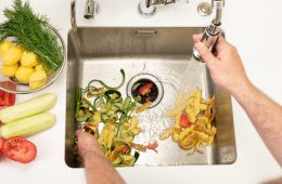 Sink with garbage disposal