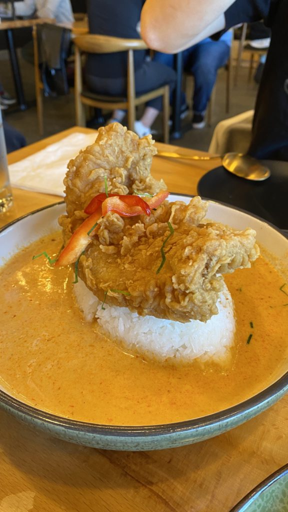Chu Chee Curry + Fried Catfish Filet (Photo Credit: Kat Tu)
